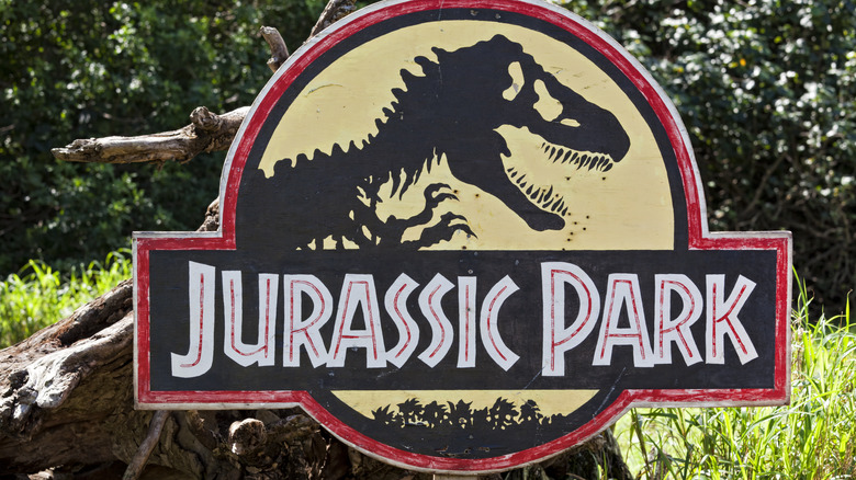 Jurassic Park sign in Hawaii