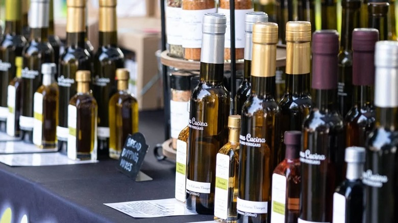 A lineup of local wine sold at Westfield Farmers Market