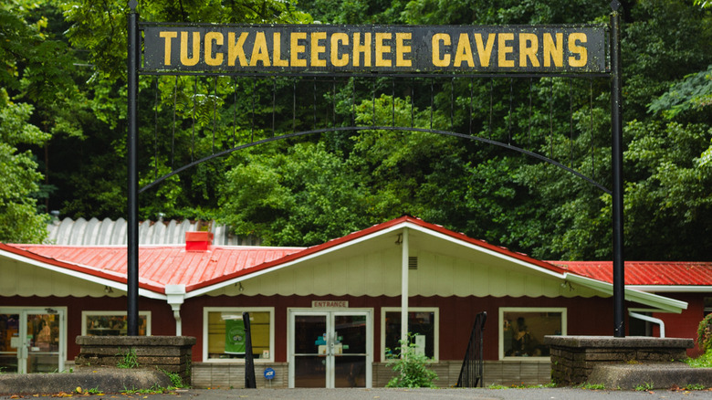 Tuckaleechee Caverns entrance with sign