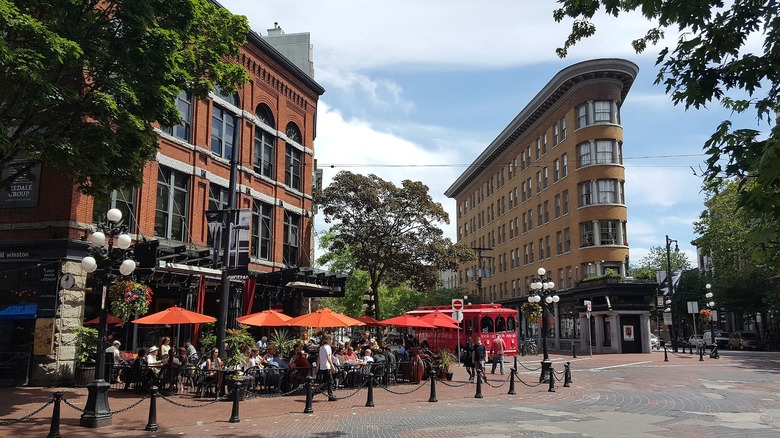 Charming older buildings in the Gastown shopping district