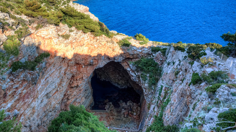 Egg-shaped Odysseus Cave on Mljet Island, Croatia