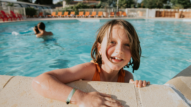 Child in a pool