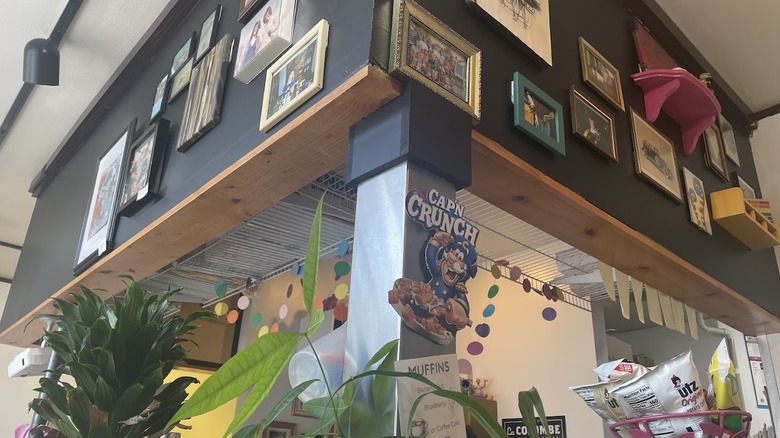 Decor on the walls inside Kitsch Café