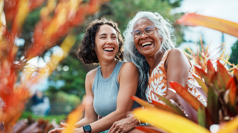 Two happy women in Hawaii