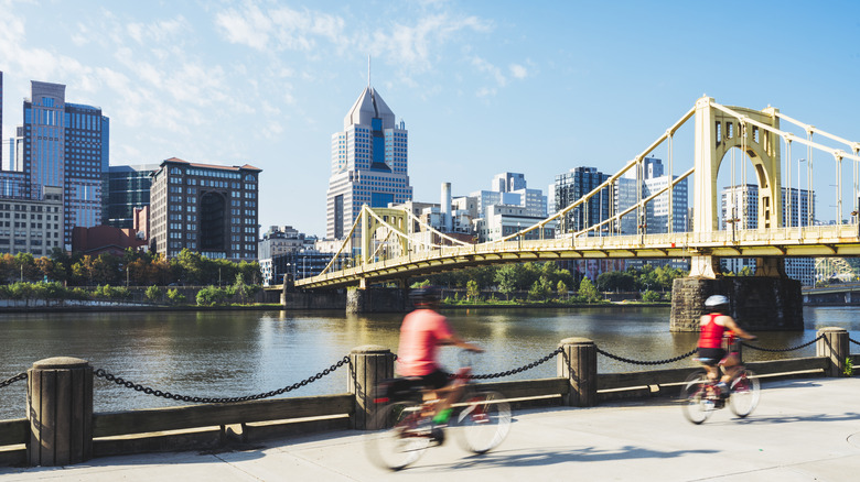 Bicycle riders in Pittsburgh