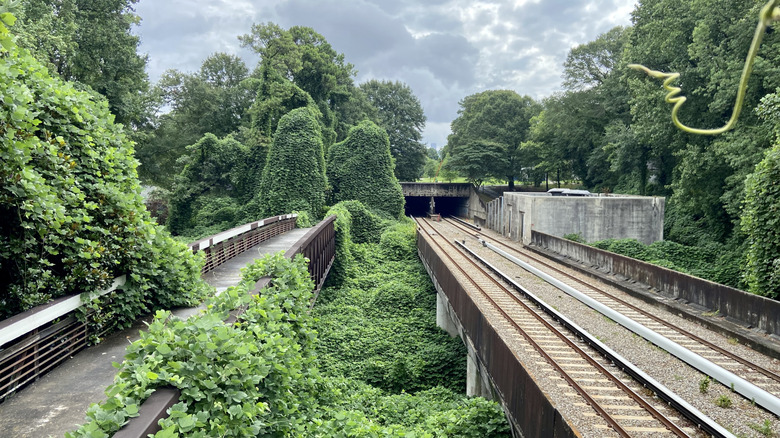 A walking path alongside old traintrack as part of Atlanta's Beltline