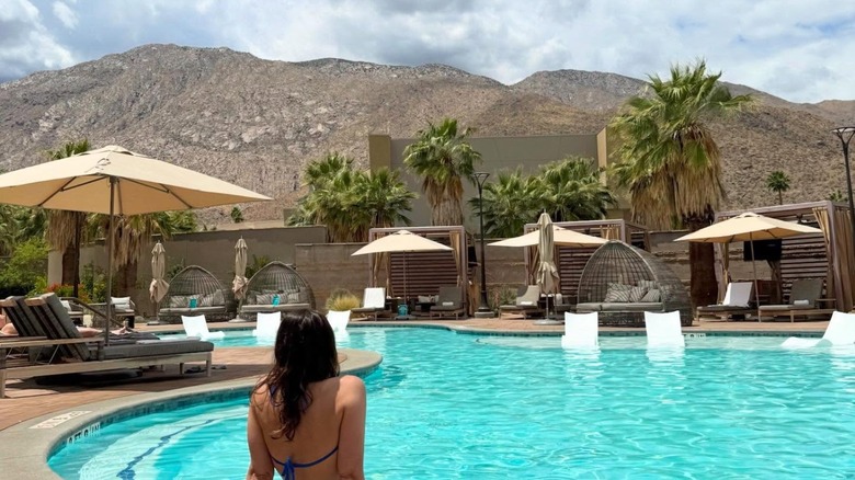 Woman at the Spa at Sec-he pool at Agua Caliente Resort