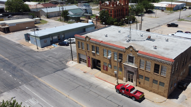 Overhead view of Brady, Texas