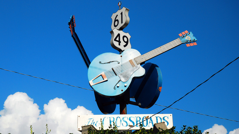 Crossroads installation in Clarksdale