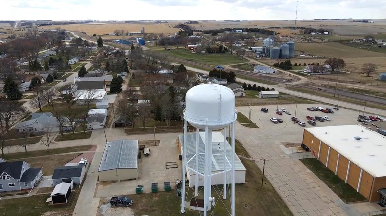 Aerial view of Randolph, Nebraska
