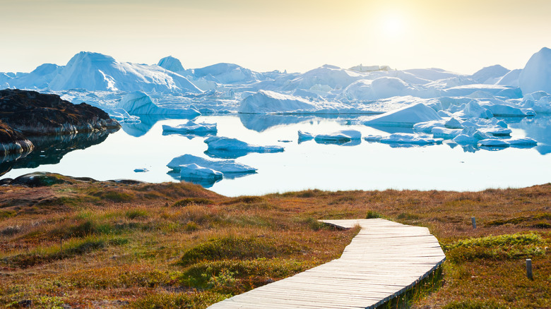 Hiking trail to Icefjord in Ilulissat, Greenland