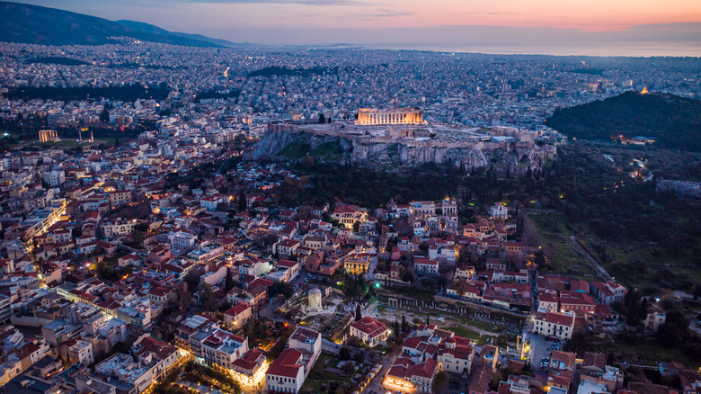 Athens at dusk