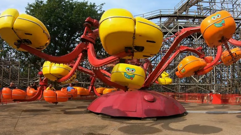 The now-retired Monster spinning ride at Cedar Point in Ohio