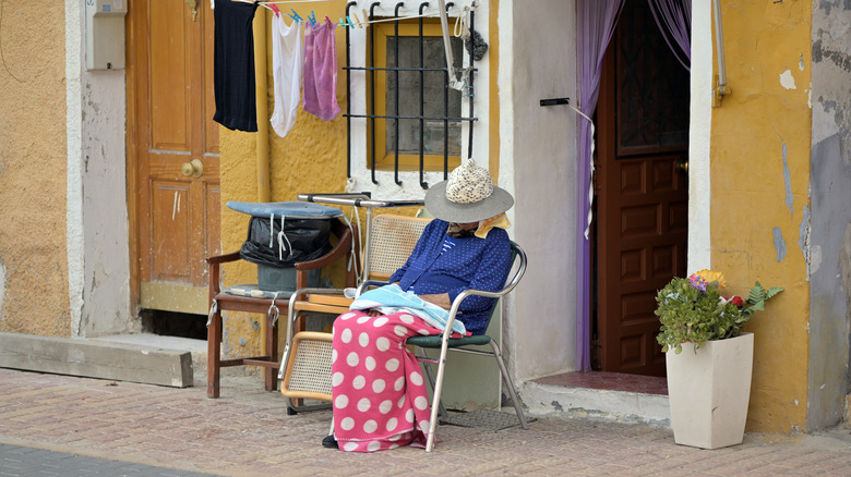 Spanish lady taking a siesta