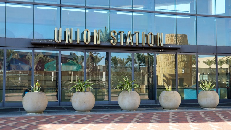 Entrance of Union Station in Downtown Los Angeles