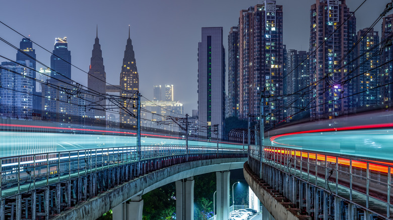View of Chongqing city at night