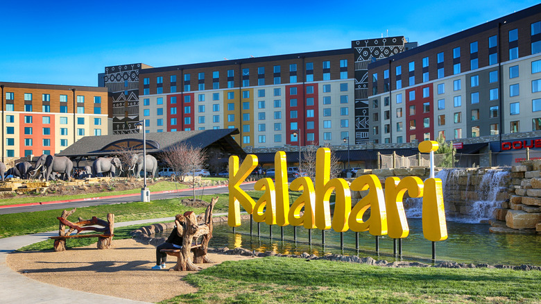 Kalahari Resort sign in Round Rock, Texas