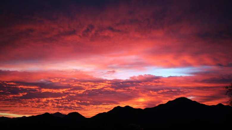 A sunset in Quartzite, Arizona