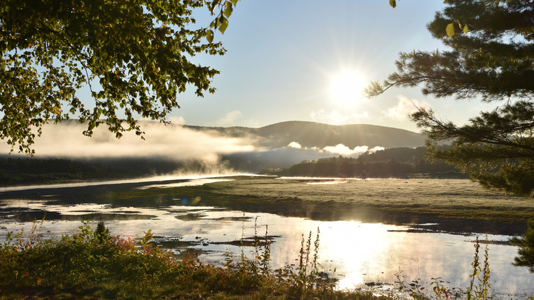 St. John River sunrise in Allagash, Maine