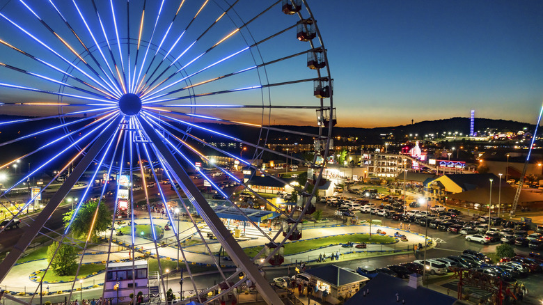 The Branson Strip at night