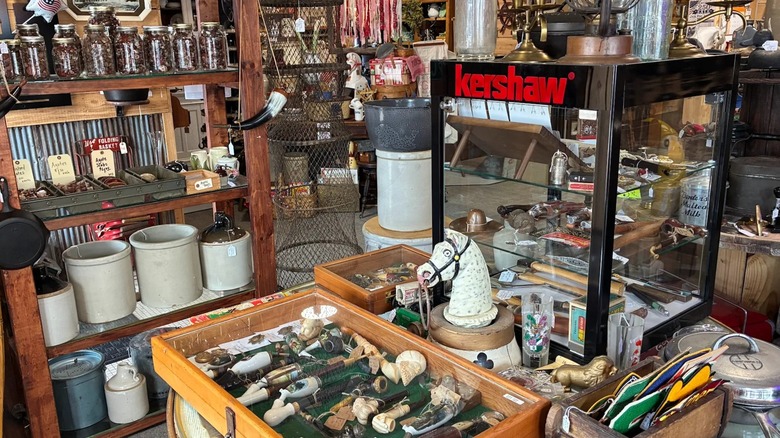 The interior of Jack Pine Antiques in Siren, Wisconsin