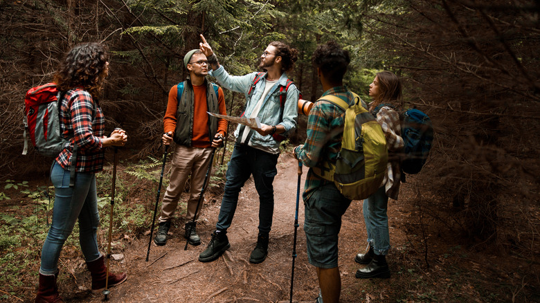 A group orienteering in the forest