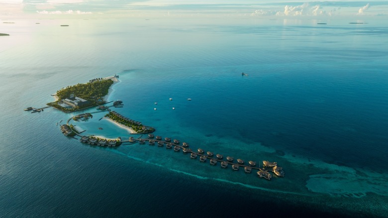 Aerial view of the InterContinental Maldives