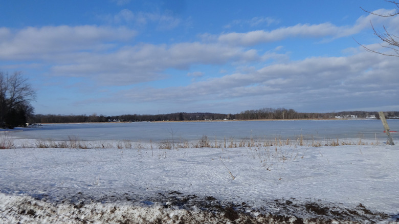Baw Beese Lake in the winter