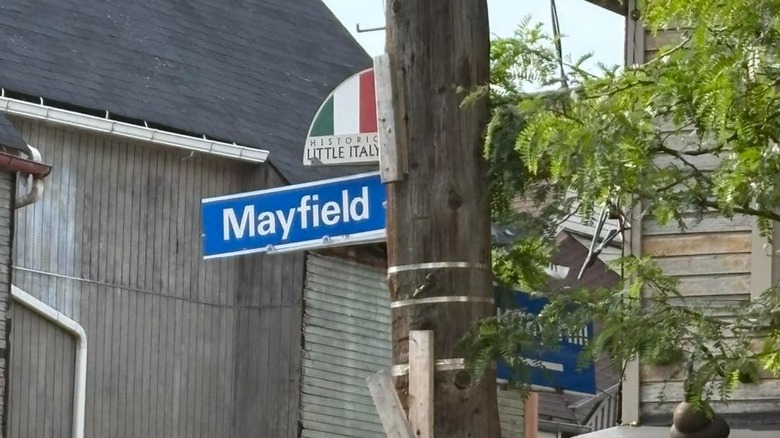 Little Italy sign in Mayfield Road in Little Italy, Cleveland