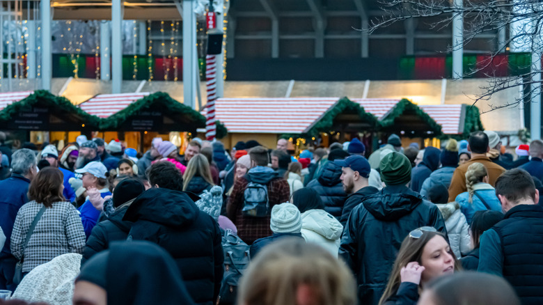 Shoppers at Aurora's Christkindlmarket
