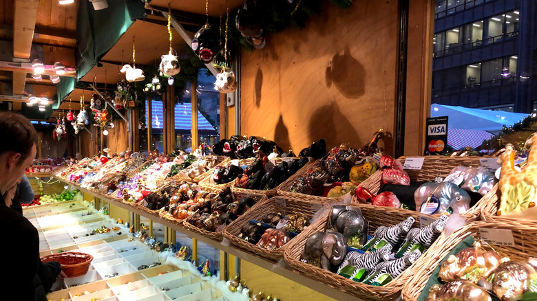 Glass ornaments at Christkindlmarket, Chicago