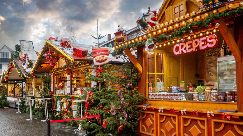 A Christmas market in Germany