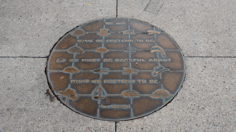 Kurt Vonnegut's Plaque on the Literature Walk Iowa City, Iowa