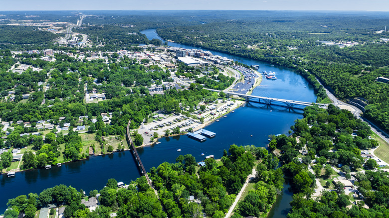 Aerial view of Branson, Missouri
