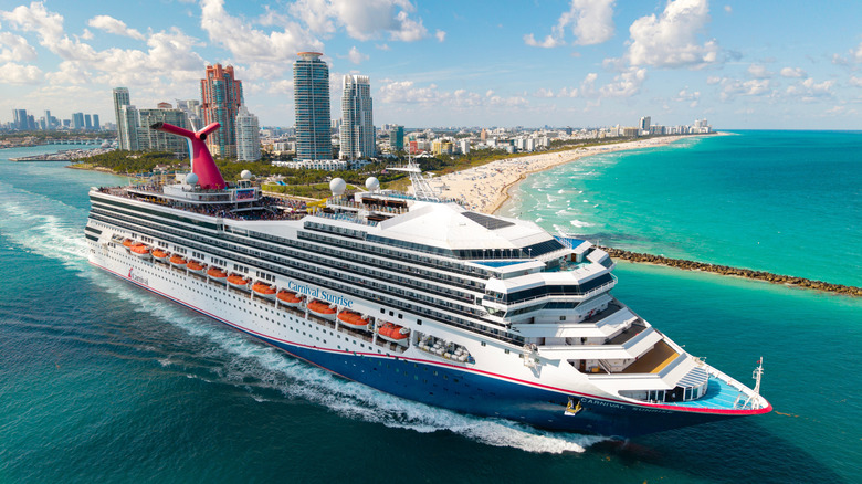 Cruise ship departing Miami, Florida