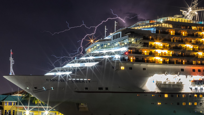 carinval liberty cruise ship storm
