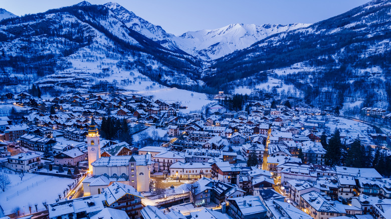 Panoramic view of Bardonecchia, Italy