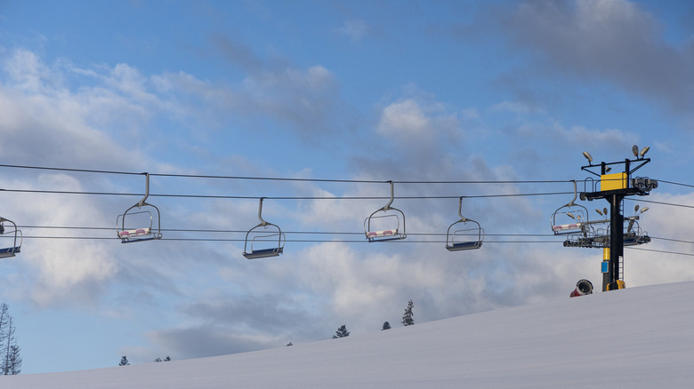 Ski resort and ski lifts in Zakopane, Poland