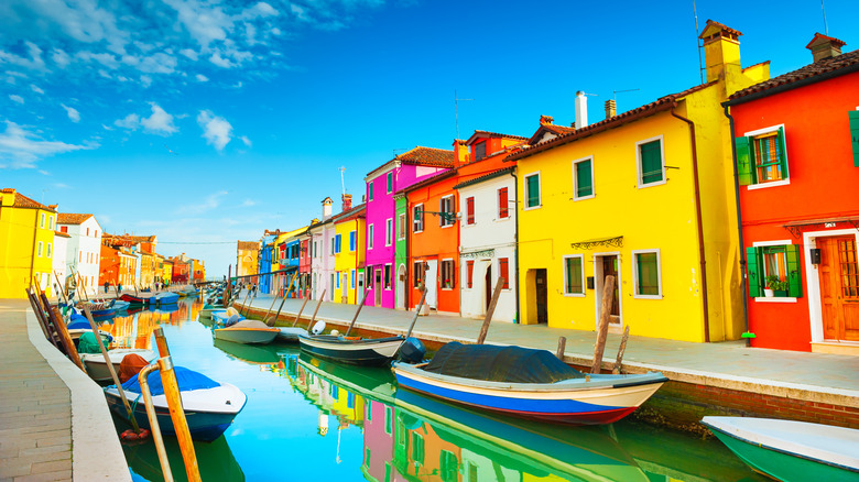 Houses on Burano, Italy