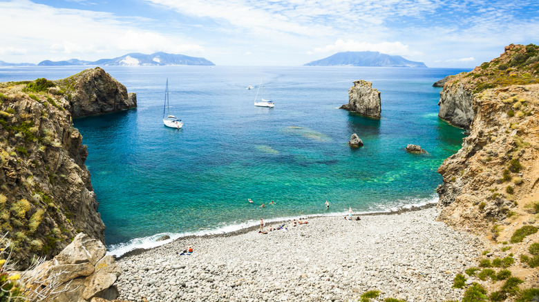 A bay on Panarea, Italy