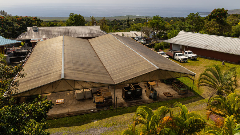 Coffee farm warehouse in Holualoa.
