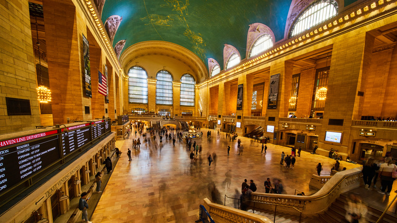 People walking through Grand Central Terminal, New York City