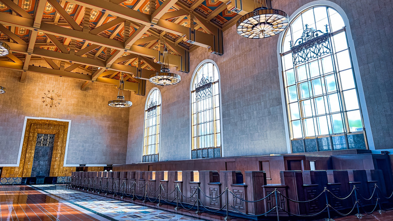 The lobby of Union Station Los Angeles