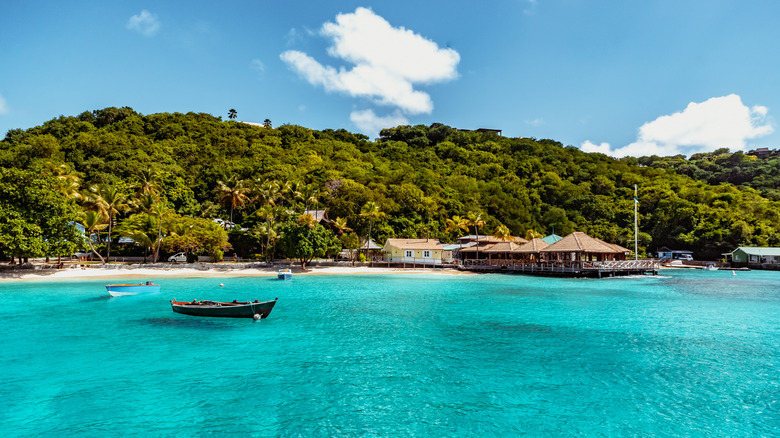 A bay in Mustique