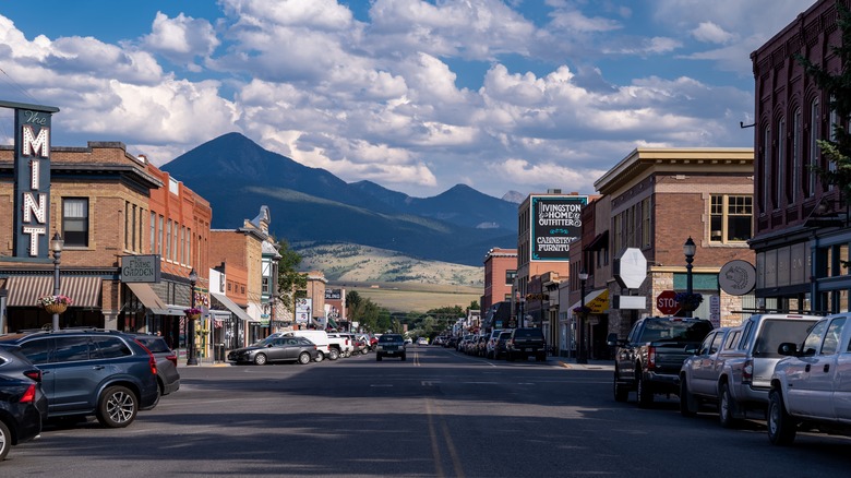 Streets of downtown Livingston Montana
