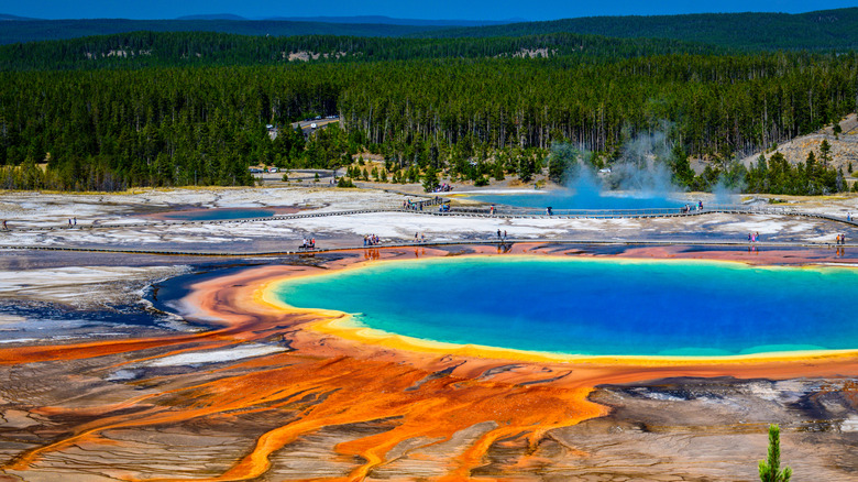 Grand Prismatic Spring taken from the Overlook Trail