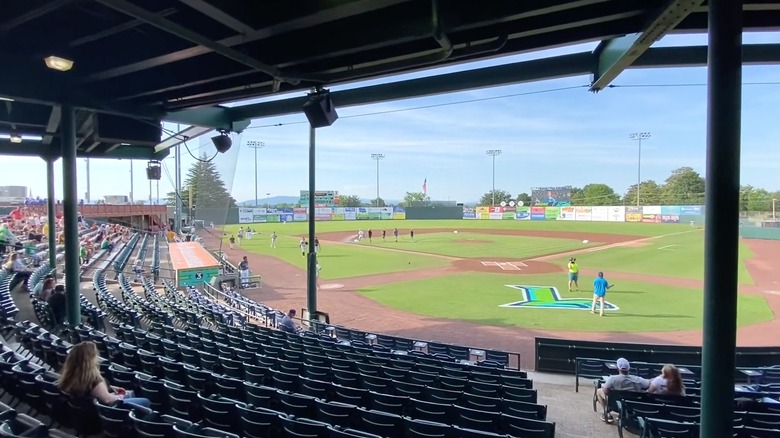 Stands and field at Bank of the James