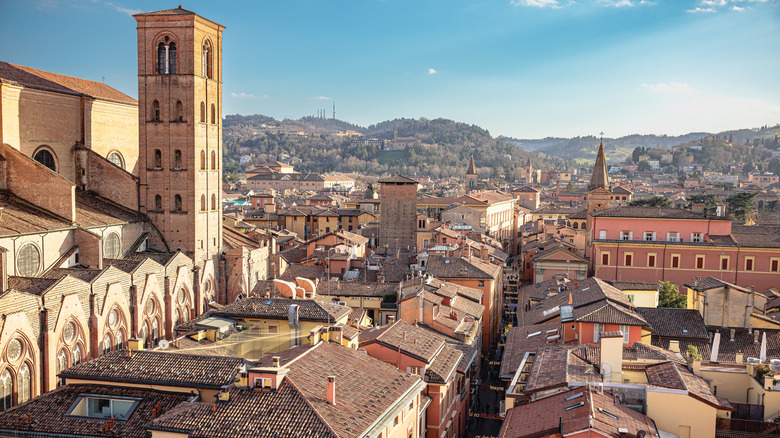 Aerial view of Bologna, Italy