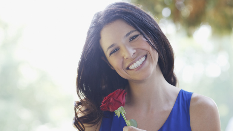 Woman with a rose