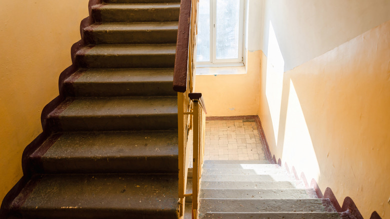 Stairs in an apartment building